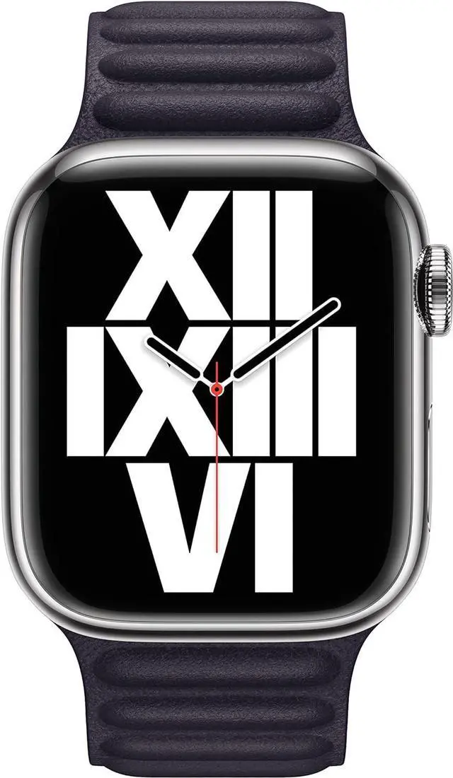Alt view image 3 of 3 - Apple Watch Band - Leather Link (41mm) - Ink - S/M