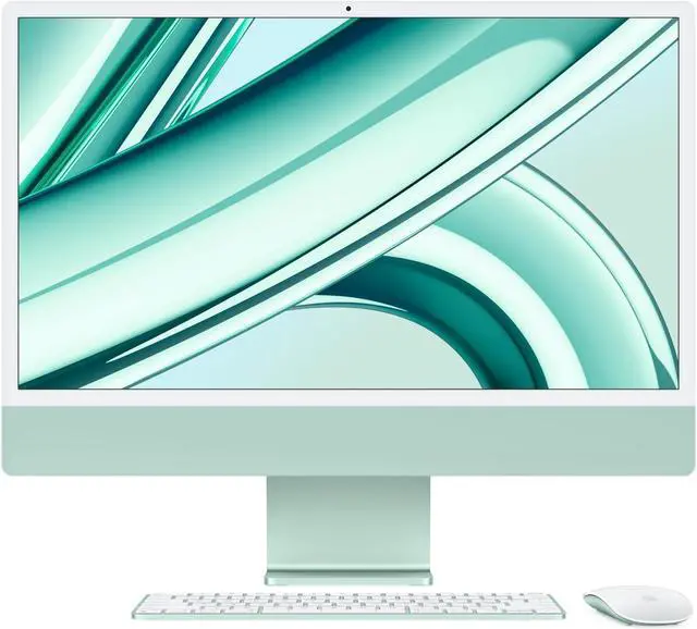 Main image of Apple 2023 iMac All-in-One Desktop Computer with M3 chip: 8-core CPU, 10-core GPU, 24-inch Retina Display, 8GB Unified Memory, 512GB SSD Storage, Matching Accessories. Works with iPhone/iPad; Green