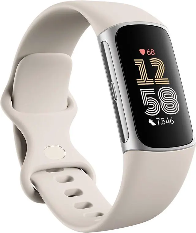 Main image of Fitbit Charge 6, Health & Fitness Tracker, Porcelain / Silver Aluminum | GA05185-NA