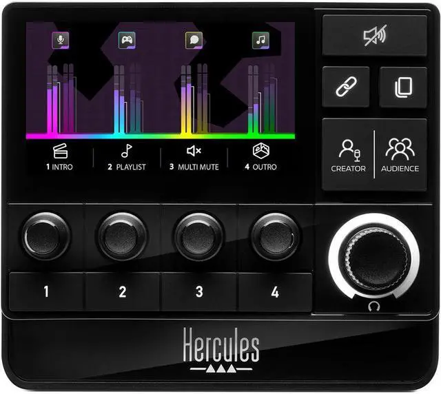 Alt view image 3 of 4 - Hercules Stream 200 XLR, Pro Audio Mixer for Advanced Content Creators, Bundle