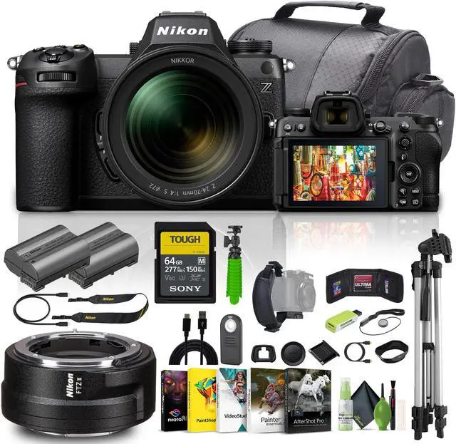 Main image of Nikon Z6III Mirrorless Camera with 24-70mm f/4 S Lens + 64GB Memory Card Bundle