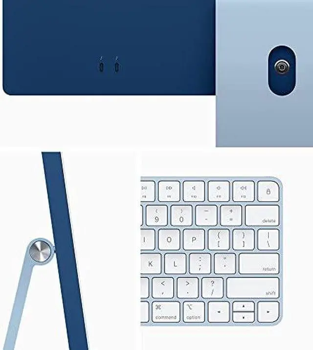 Alt view image 4 of 4 - Apple iMac (24-inch, Apple M1 chip with 8-Core CPU and 7-core GPU, 8GB RAM, 256GB) - Blue