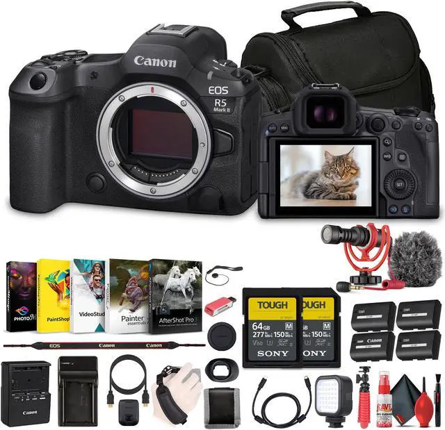 Main image of Canon - EOS R5 Mark II Mirrorless Camera, 45MP, Full-Frame Hybrid Camera, 8K Video Bundle