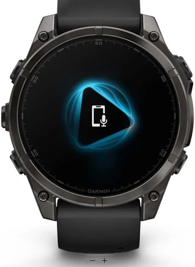 Alt view image 4 of 18 - Garmin fnix® 8, 47 mm, AMOLED, Sapphire, Carbon Gray DLC Titanium with Black/Pebble Gray Silicone Band