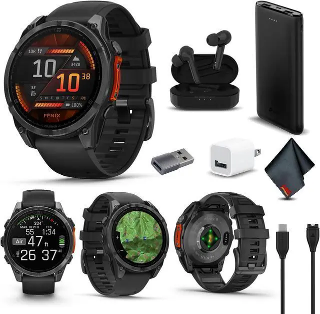 Main image of fenix 8  47 mm, AMOLED, Slate Gray with Black Silicone Band