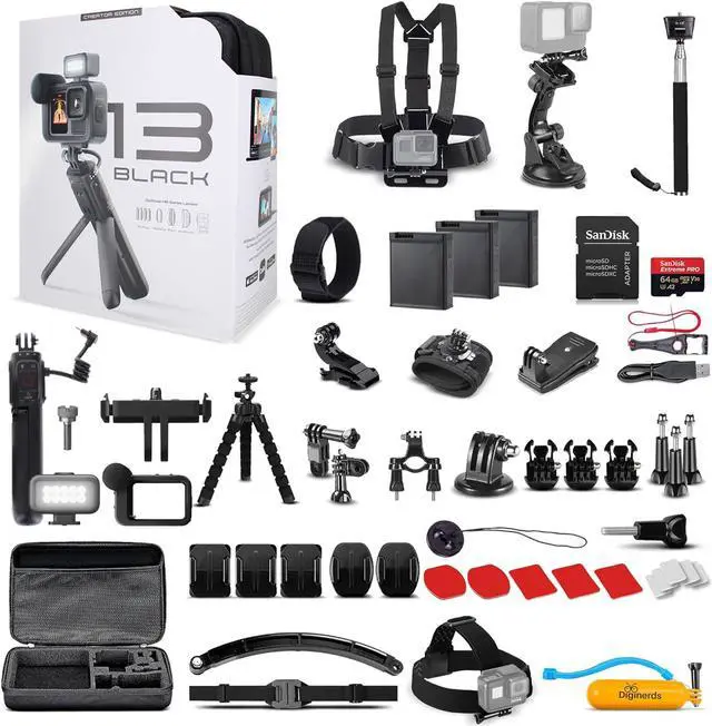 Main image of GoPro HERO13 Creator Edition Action Camera + 64GB + 50 Piece Kit + 2 Batteries