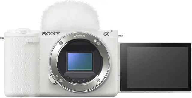 Alt view image 2 of 4 - Sony Alpha ZV-E10 II Mirrorless Camera + 4K Monitor + Pro Mic + 2 x 64GB Card + More