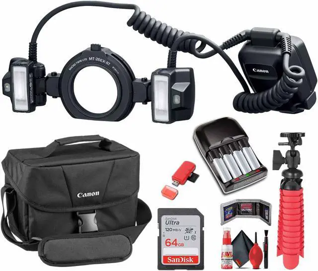 Main image of Canon MT-26EX-RT Macro Twin Lite (2398C003) + 64GB Ultra Memory Card + More Bundle