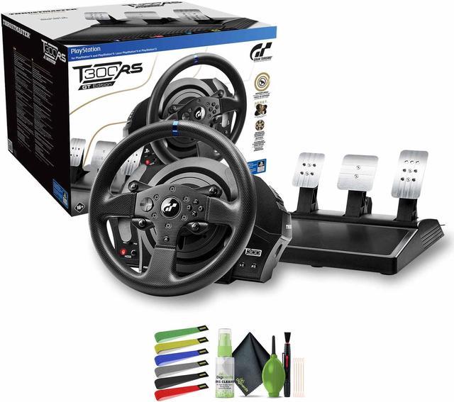 Thrustmaster T300RS Force Feedback GT Racing Wheel (PS5, PS5 Pro, PS4 & PC)  Bundle With Gaming Headset + More