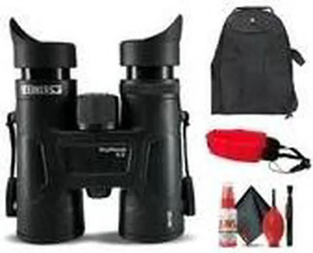 Alt view image 4 of 4 - Steiner SkyHawk 4.0 10x32 Binoculars (23370900) Bundle with Padded Backpack, Floating Wrist Strap, and 6Ave Cleaning Kit