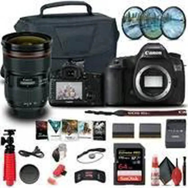 Alt view image 2 of 3 - Canon EOS 5DS DSLR Camera (0581C002) + EF 24-70mm Lens + 64GB Card Advanced Bundle