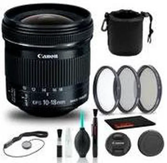 Alt view image 2 of 3 - Canon EF-S 10-18mm f/4.5-5.6 IS STM Lens (9519B002) + Filter Kit + More
