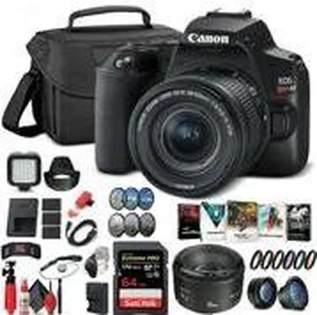 Alt view image 2 of 3 - Canon EOS Rebel SL3 DSLR Camera with 18-55mm Lens (Black) (3453C002) Allrounder Bundle