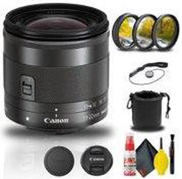 Alt view image 2 of 3 - Canon EF-M 11-22mm f/4-5.6 IS STM Lens (7568B002) + Filter + Lens Pouch Base Bundle