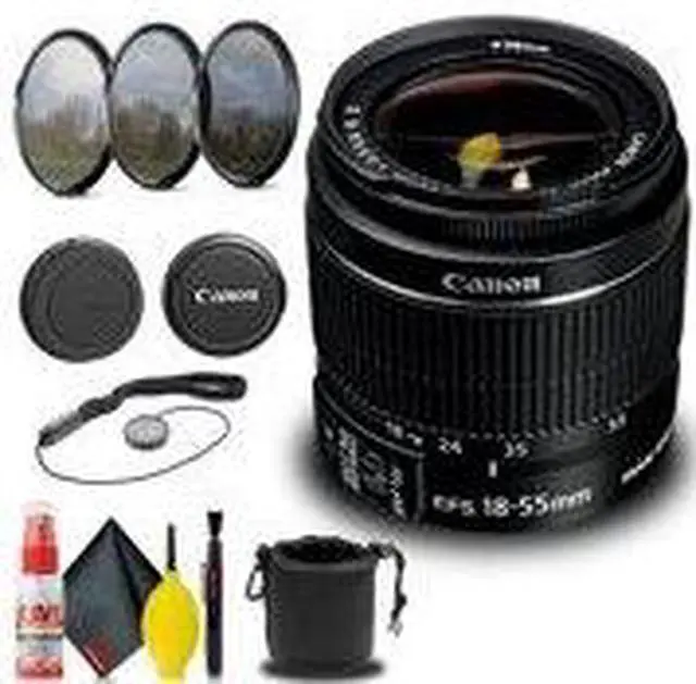 Alt view image 2 of 3 - Canon EF-S 18-55mm f/3.5-5.6 IS II Lens (2042B002) + Filter Kit Base Bundle