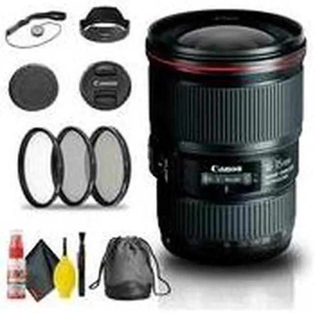 Alt view image 2 of 3 - Canon EF 16-35mm f/4L IS USM Lens (9518B002) + Filter Kit + Cap Keeper Base Bundle