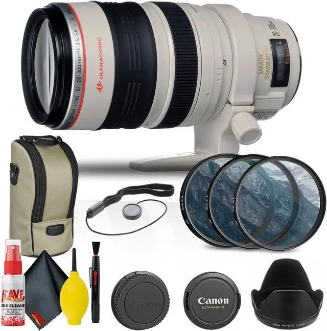Alt view image 3 of 3 - Canon EF 28-300mm f/3.5-5.6L IS USM Lens (9322A002) + Filter Kit + Accessory Bundle