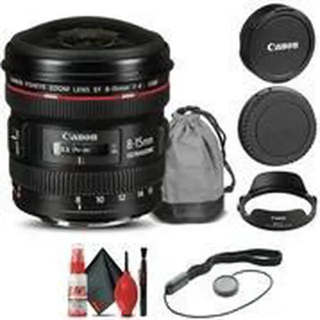 Alt view image 2 of 3 - Canon EF 8-15mm f/4L Fisheye USM Lens (4427B002) + Cap Keeper Base Bundle