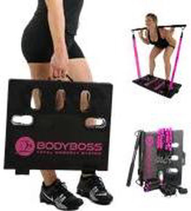 Alt view image 11 of 12 - BodyBoss Home Gym 2.0 - Full Portable Gym Home Workout Package - Pink