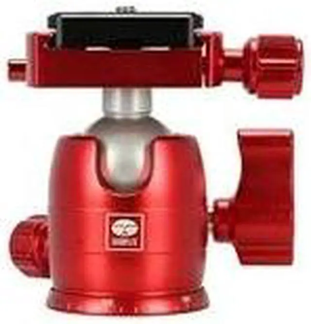 Alt view image 4 of 4 - Sirui B-00 Aluminum Mini Ball Head with TY-C10 Plate, 11 lb Capacity, Red