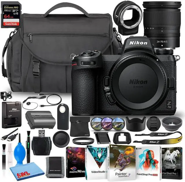 Alt view image 3 of 3 - Nikon Z 7II Mirrorless Camera with 24-70mm Lens (International) SD + FTZ Bundle