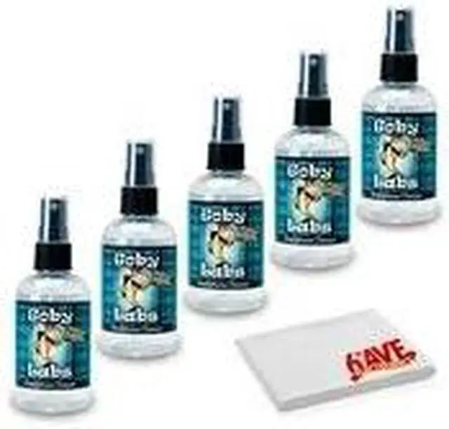 Alt view image 3 of 4 - Goby Labs 5-Pack 4 FL OZ Headphone Sanitizing and Cleansing Spray with Cloth