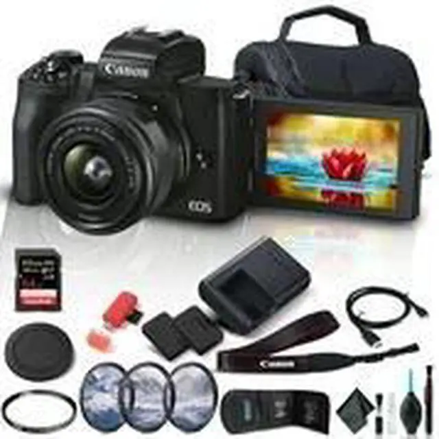 Alt view image 2 of 3 - Canon EOS M50 Mark II Mirrorless Digital Camera with 15-45mm Lens - Bundle