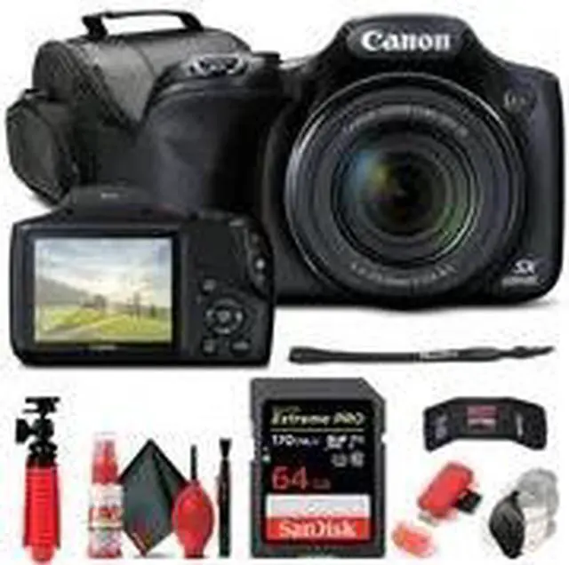 Alt view image 2 of 3 - Canon PowerShot SX530 HS Digital Camera (9779B001) + 64GB Card + More