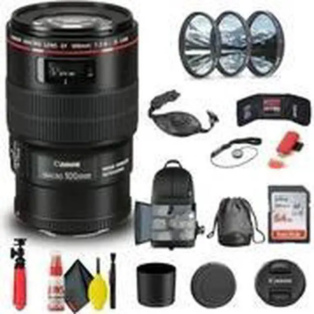 Alt view image 2 of 3 - Canon EF 100mm f/2.8L Macro IS USM Lens (3554B002) + Filter Kit + More
