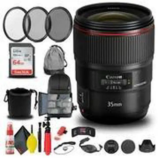 Alt view image 2 of 3 - Canon EF 35mm f/1.4L II USM Lens + Filter + BackPack + 64GB Card + More