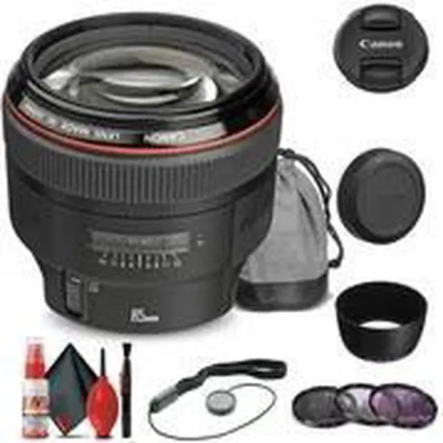 Alt view image 2 of 3 - Canon EF 85mm f/1.2L II USM Lens (1056B002) + Filter Kit + Cap Keeper Base Bundle
