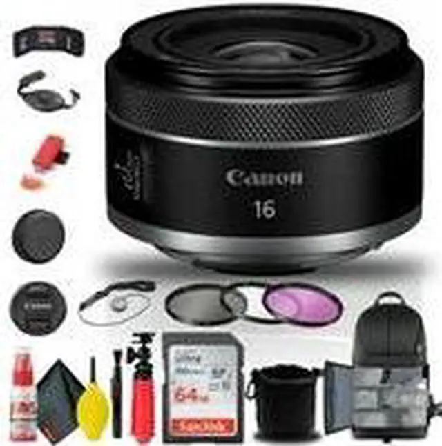 Alt view image 2 of 3 - Canon RF 16mm f/2.8 STM Lens (5051C002) + Filter + BackPack + 64GB Card + More
