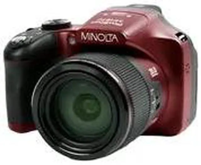 Alt view image 6 of 7 - Minolta Pro Shot 20 Mega Pixel HD Digital Camera with 67x Optical Zoom, Full 1080p HD Video & 16GB SD Card (Red)