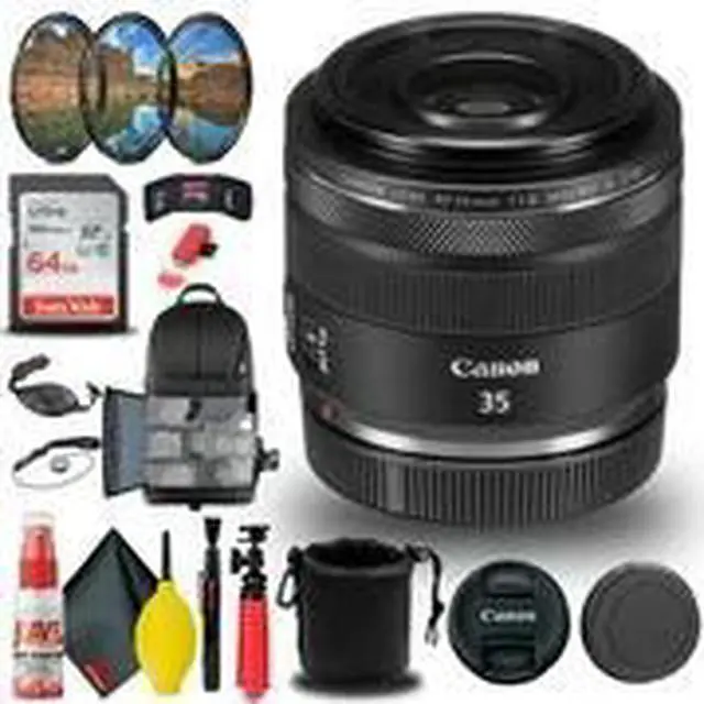 Alt view image 2 of 3 - Canon RF 35mm f/1.8 IS Macro STM Lens (2973C002) + Filter Kit + BackPack + More