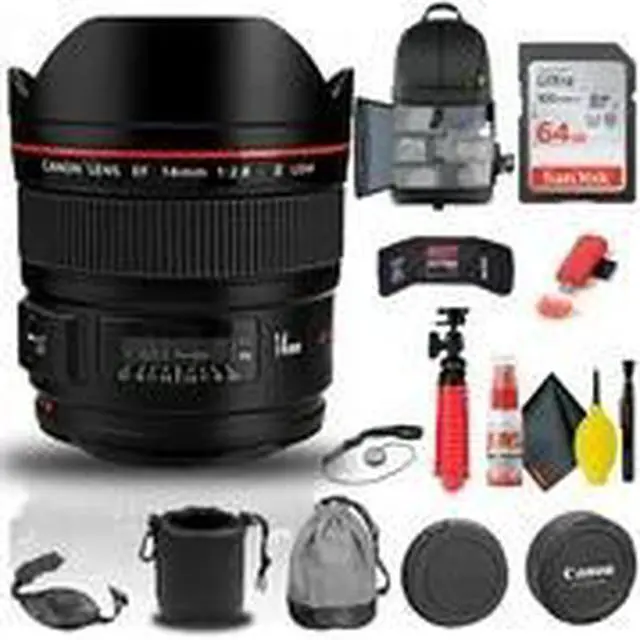 Alt view image 2 of 3 - Canon EF 14mm f/2.8L II USM Lens (2045B002) + BackPack + 64GB Card + More
