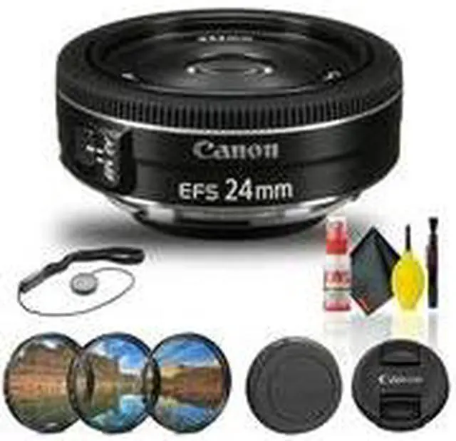 Alt view image 2 of 3 - Canon EF-S 24mm f/2.8 STM Lens (9522B002) + Filter Kit + Cap Keeper Base Bundle