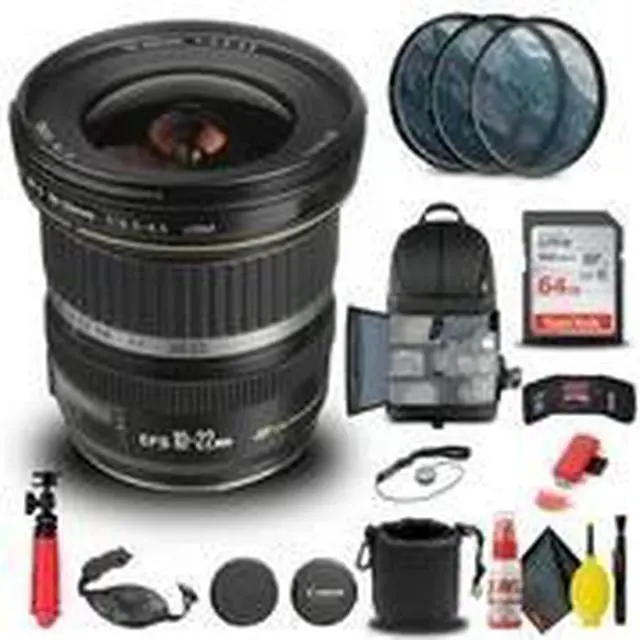 Alt view image 2 of 3 - Canon EF-S 10-22mm f/3.5-4.5 USM Lens (9518A002) + Filter Kit + BackPack + More
