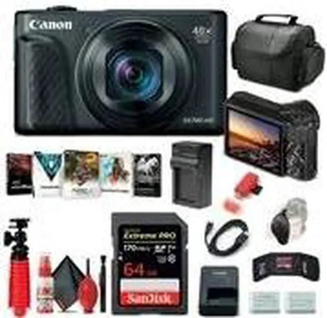Alt view image 2 of 3 - Canon PowerShot SX740 HS Digital Camera (Black) (2955C001) + 64GB Card Starter Bundle