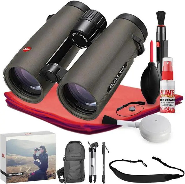 Alt view image 3 of 3 - Leica 10x42 Noctivid Binocular (Olive Green)  - Exclusive Outdoors Binoculars Kit