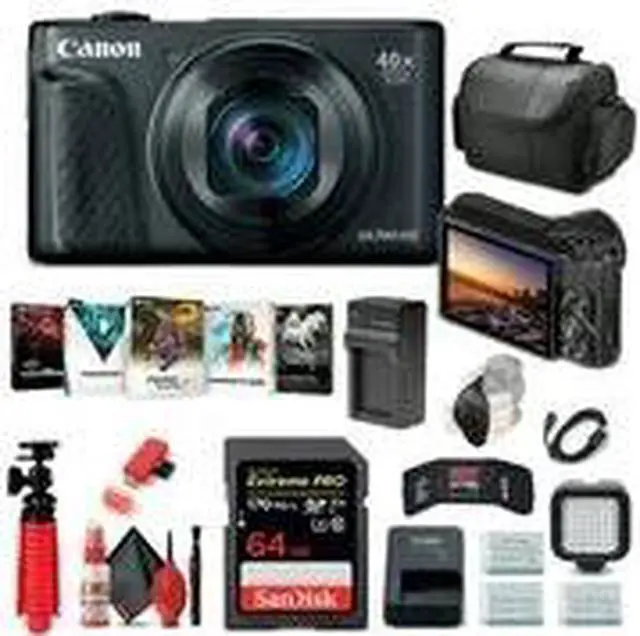 Alt view image 2 of 3 - Canon PowerShot SX740 HS Digital Camera (Black) (2955C001) + 64GB Card Pro Bundle