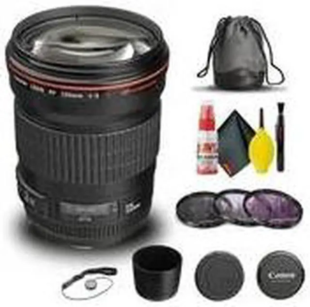 Alt view image 2 of 3 - Canon EF 135mm f/2L USM Lens (2520A004) + Filter Kit + Cap Keeper + More