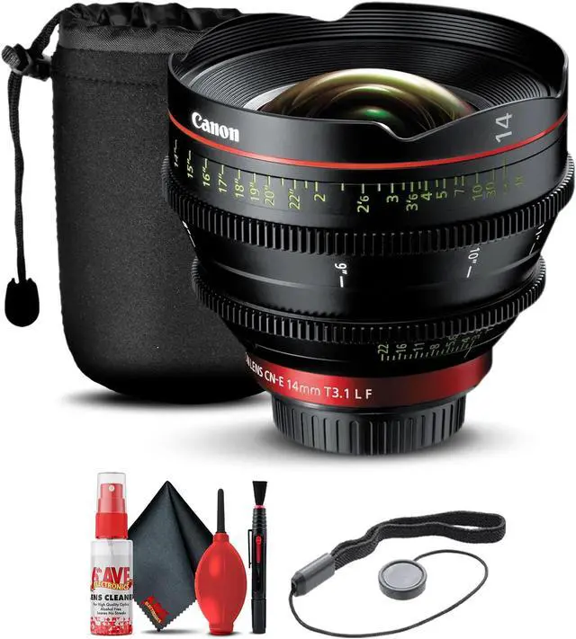 Alt view image 3 of 3 - Canon CN-E 14mm T3.1 L F Cinema Prime Lens (EF Mount) (8325B001) Base Bundle