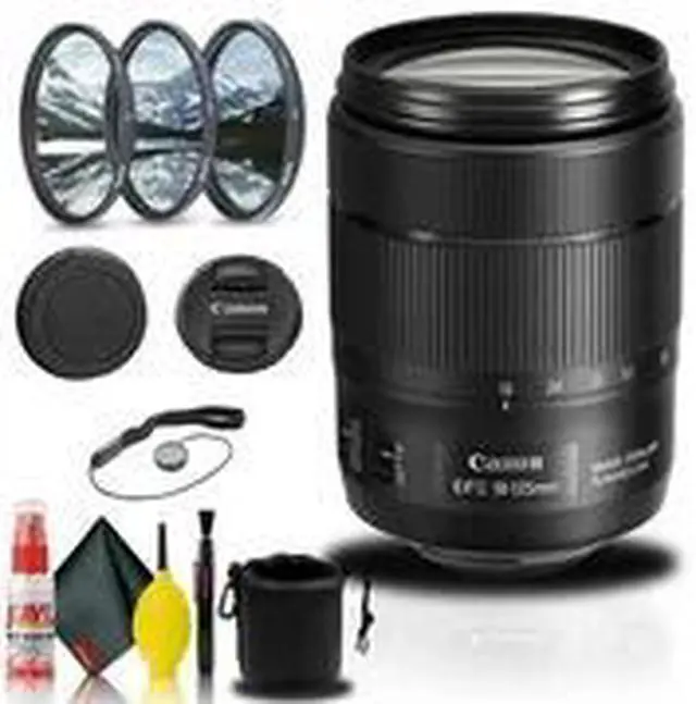 Alt view image 2 of 3 - Canon EF-S 18-135mm f/3.5-5.6 IS USM Lens (1276C002) + Filter Kit Base Bundle