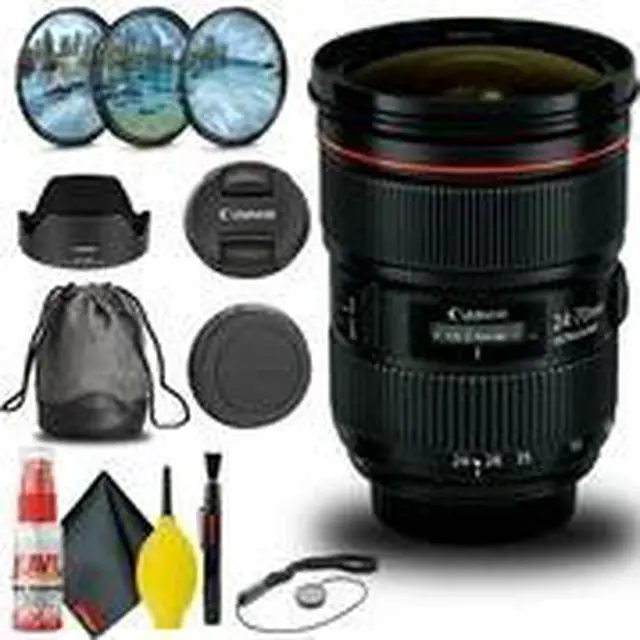 Alt view image 2 of 3 - Canon EF 24-70mm f/2.8L II USM Lens (5175B002) + Filter Kit + Cap Keeper Base Bundle