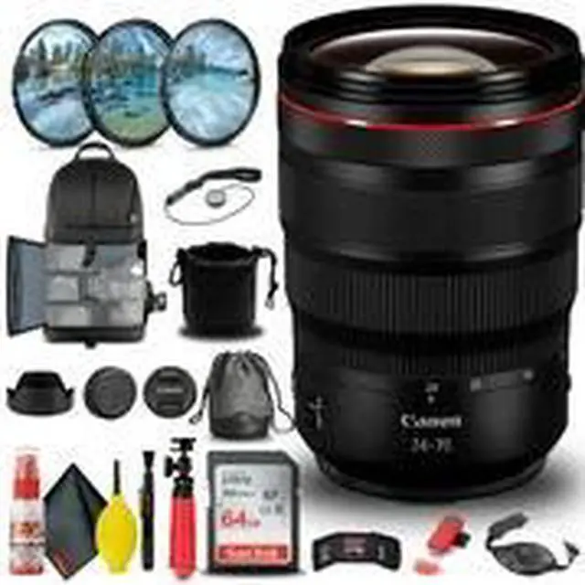 Alt view image 2 of 3 - Canon RF 24-70mm f/2.8L IS USM Lens (3680C002) + Filter Kit + BackPack + More