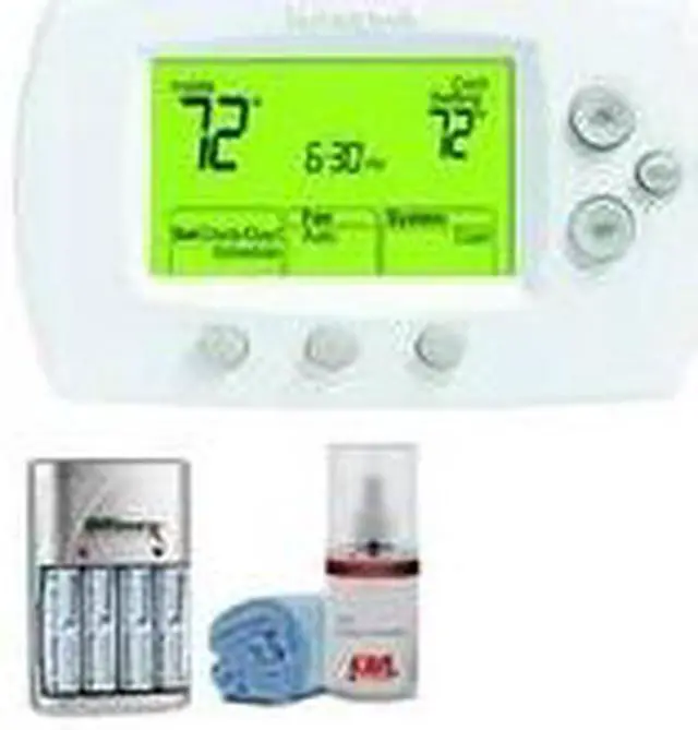 Alt view image 4 of 4 - Honeywell TH6220 FocusPro 6000 5-1-1 Programmable Thermostat Kit with 4 AA Batteries