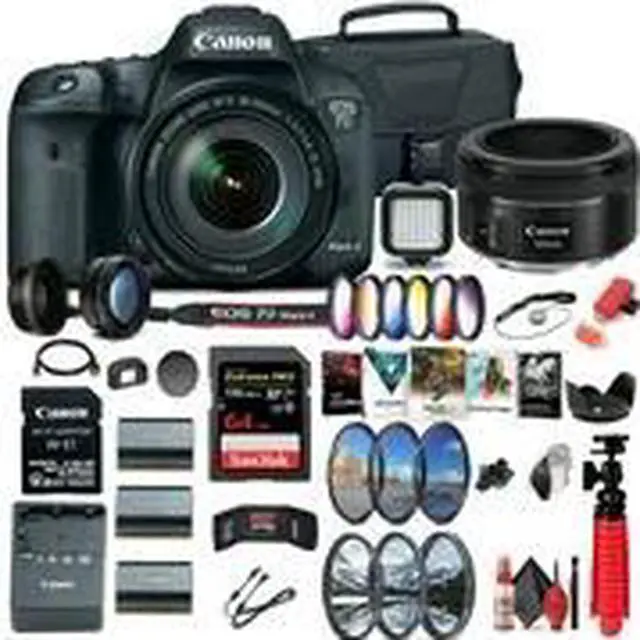 Alt view image 2 of 3 - Canon EOS 7D Mark II DSLR Camera W/ 18-135mm f/3.5-5.6 IS USM Lens & W-E1 Ultimate Bundle
