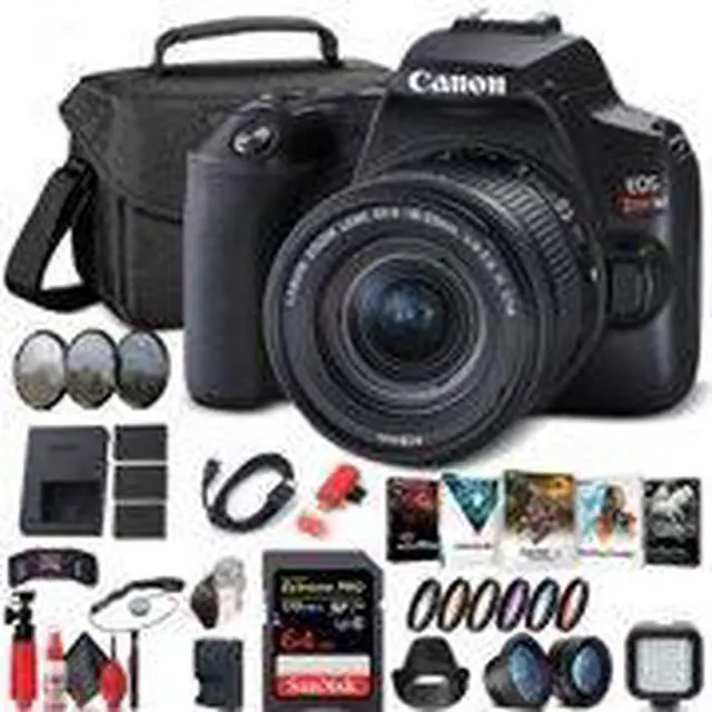 Alt view image 2 of 3 - Canon EOS Rebel SL3 DSLR Camera W/ 18-55mm Lens (Black) (3453C002) Portable Travel Bundle