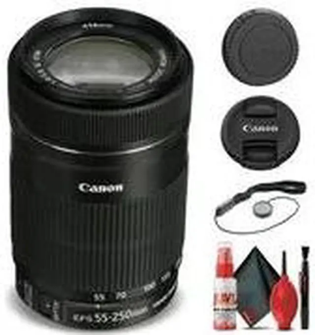 Alt view image 2 of 3 - Canon EF-S 55-250mm f/4-5.6 IS STM Lens (8546B002) + Filter Kit Base Bundle