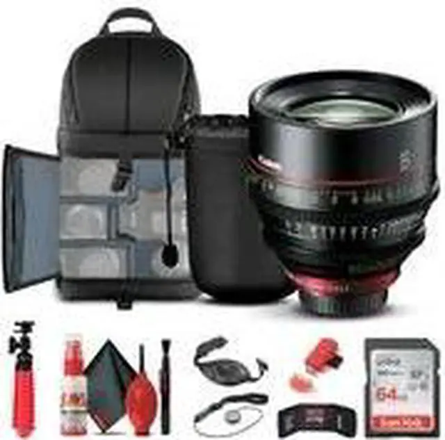 Alt view image 2 of 3 - Canon CN-E 135mm T2.2 L F Cinema Prime Lens (EF Mount) (8326B001) + Pro Sling Backpack + Tripod Bundle